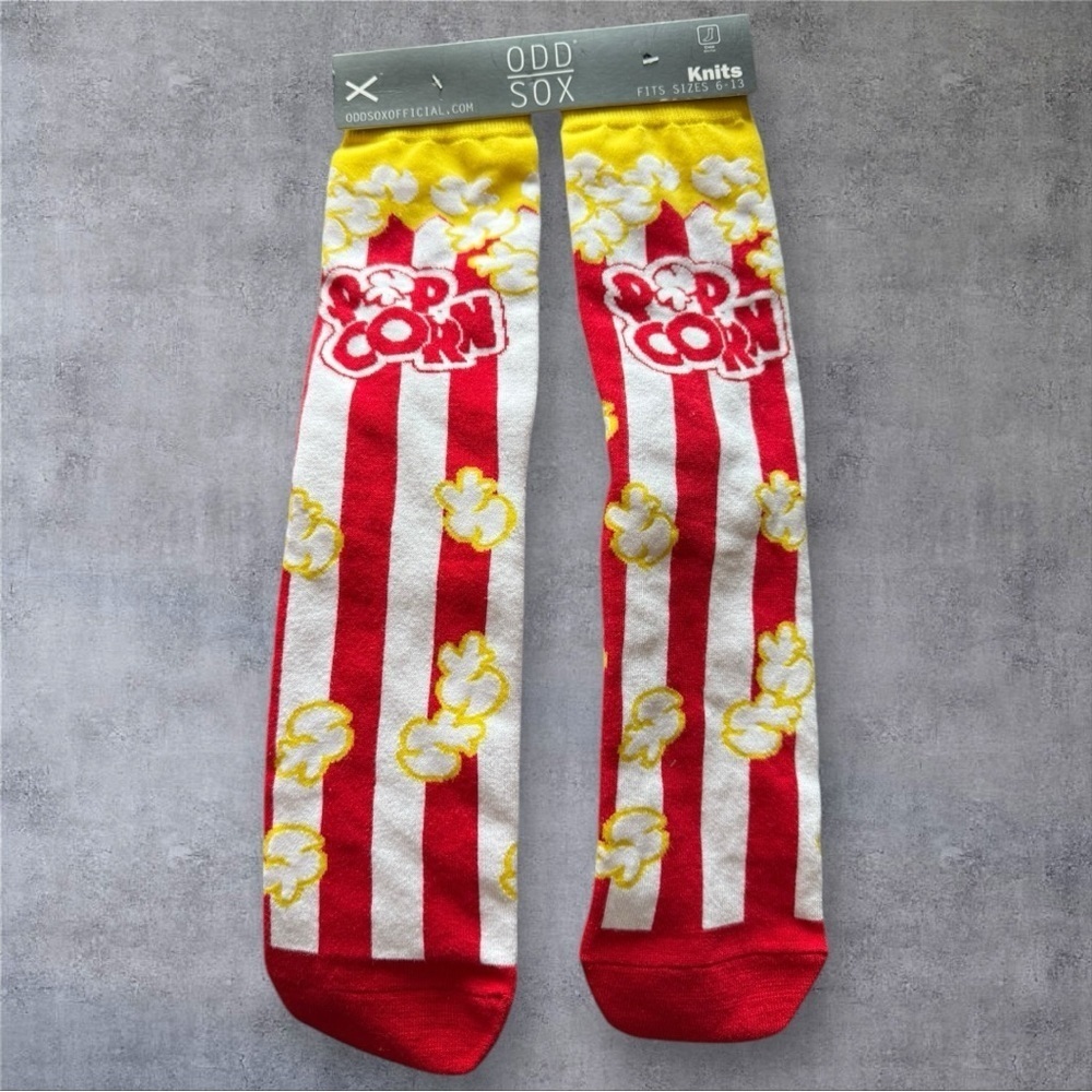 ODD SOX - Knit Socks - Popcorn Theme - NWT